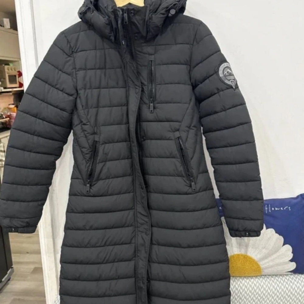 Superdry Women's Black Puffer Coat